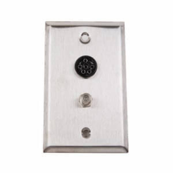 Anacom Medtek Wall Plate - Single Gang Stainless, 6 Pin Socket w/ Leads & Connector S4031-00